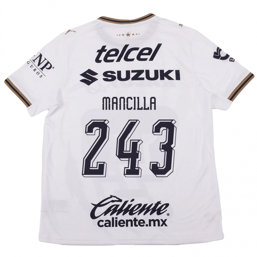 נשים כדורגל José Mancilla #243 לבן שחור חום הרחק ג'רזי 2026/27