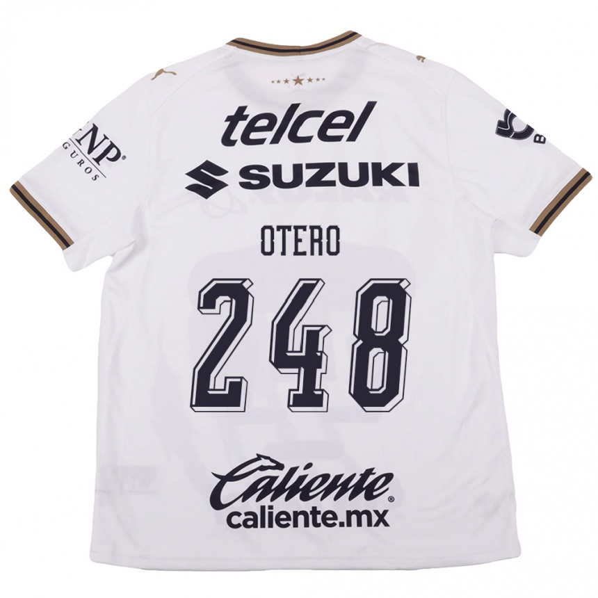 נשים כדורגל Jonathan Otero #248 לבן שחור חום הרחק ג'רזי 2026/27