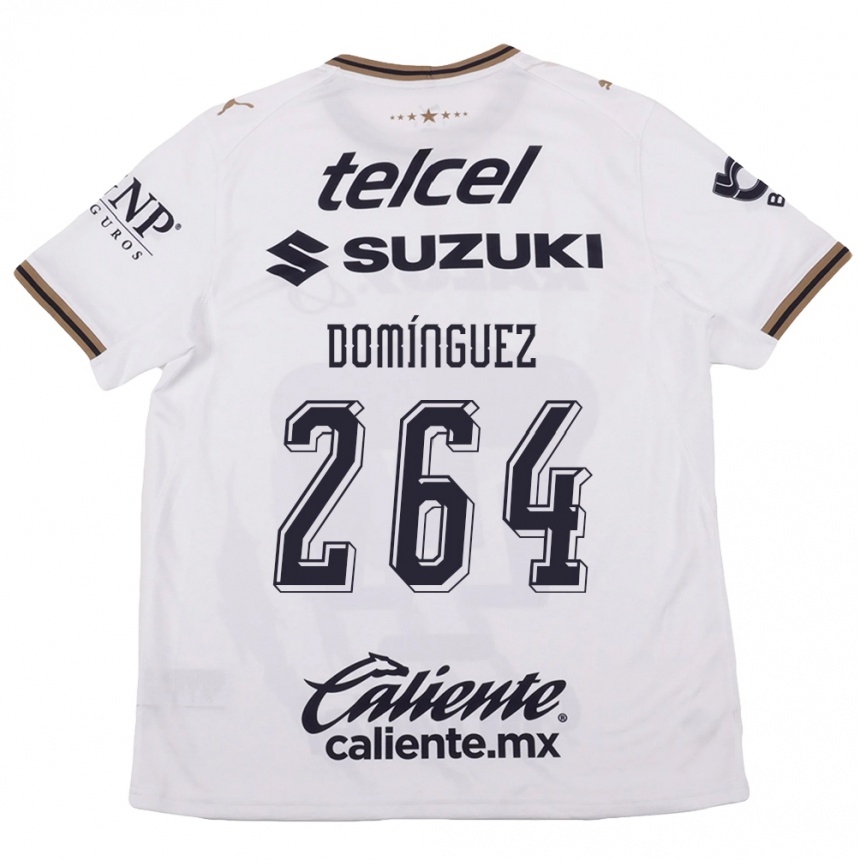 נשים כדורגל Gerardo Domínguez #264 לבן שחור חום הרחק ג'רזי 2026/27