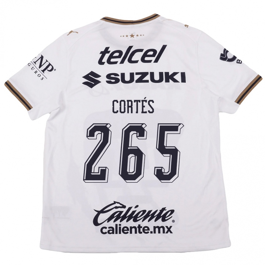 נשים כדורגל Jhostyn Cortés #265 לבן שחור חום הרחק ג'רזי 2026/27