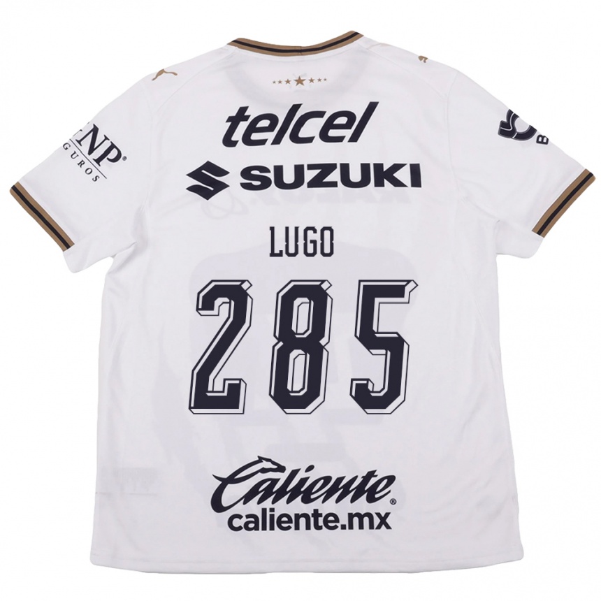 נשים כדורגל Nicolás Lugo #285 לבן שחור חום הרחק ג'רזי 2026/27