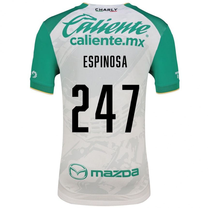 נשים כדורגל Issac Espinosa #247 ירוק בהיר לבן הרחק ג'רזי 2026/27