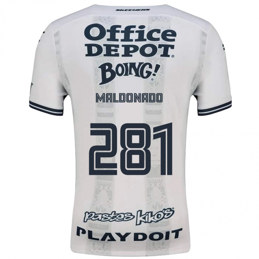 נשים כדורגל Iker Maldonado #281 אדום לבן שחור הרחק ג'רזי 2026/27