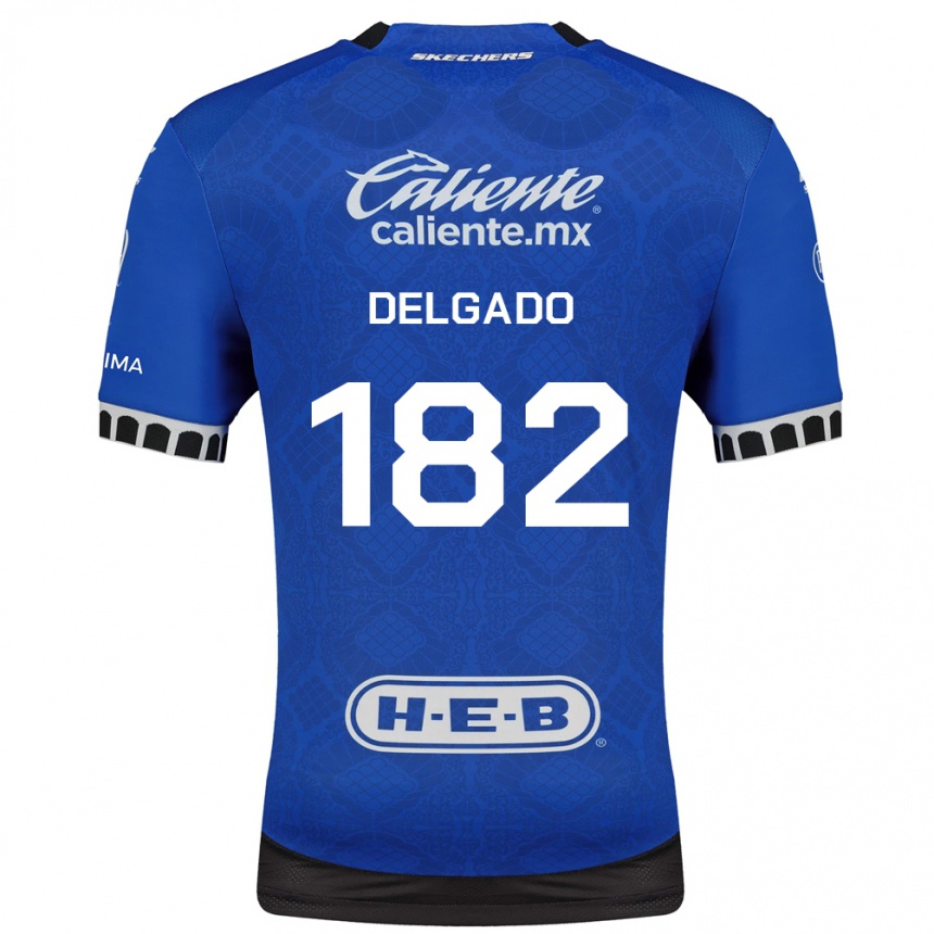 נשים כדורגל Yael Delgado #182 כחול מלכותי לבן שחור הרחק ג'רזי 2026/27