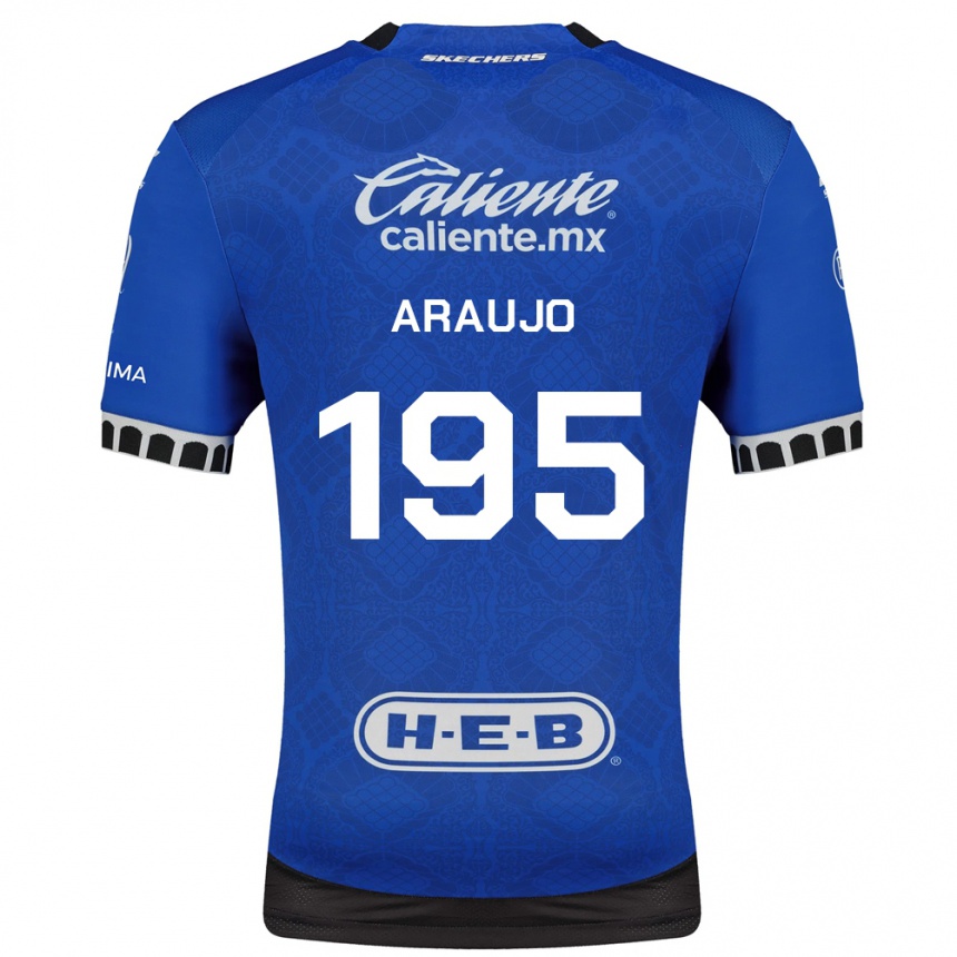 נשים כדורגל Diego Araujo #195 כחול מלכותי לבן שחור הרחק ג'רזי 2026/27