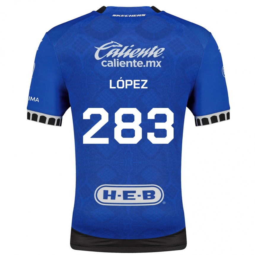 נשים כדורגל Ángel López #283 כחול מלכותי לבן שחור הרחק ג'רזי 2026/27