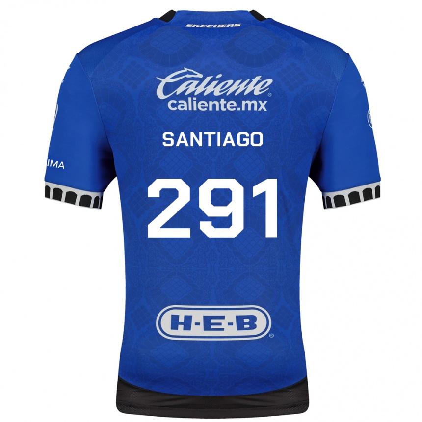 נשים כדורגל Santiago De La Barrera #291 כחול מלכותי לבן שחור הרחק ג'רזי 2026/27