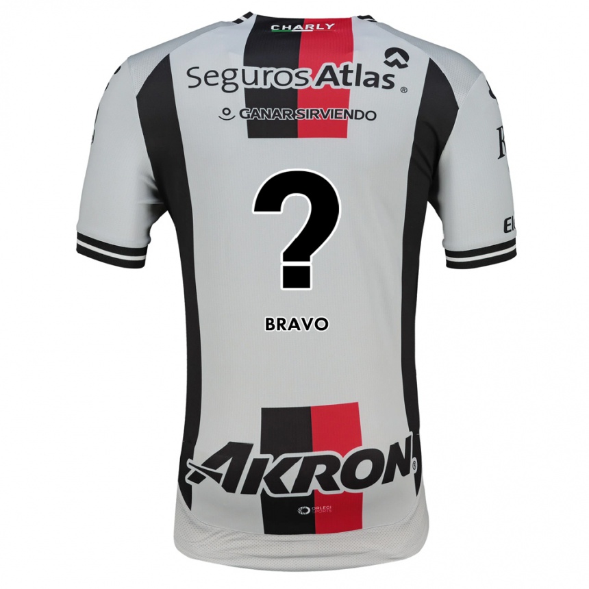 נשים כדורגל Alejandro Bravo #0 לבן אדום שחור הרחק ג'רזי 2026/27