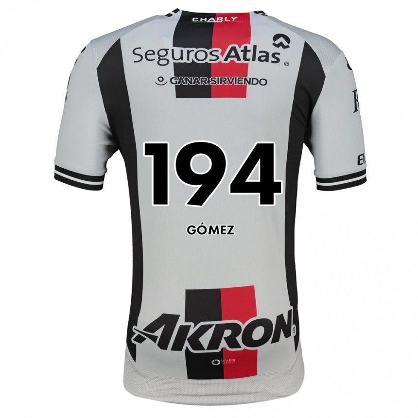 נשים כדורגל Gerardo Gómez #194 לבן אדום שחור הרחק ג'רזי 2026/27