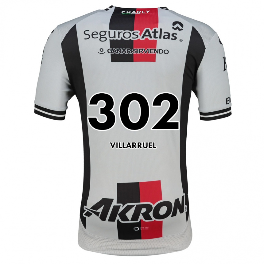 נשים כדורגל Horacio Villarruel #302 לבן אדום שחור הרחק ג'רזי 2026/27