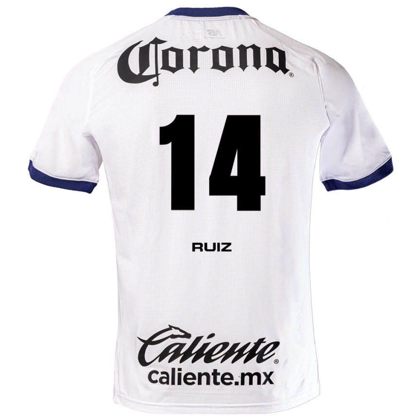 נשים כדורגל Marcel Ruiz #14 לבן כחול שחור הרחק ג'רזי 2026/27