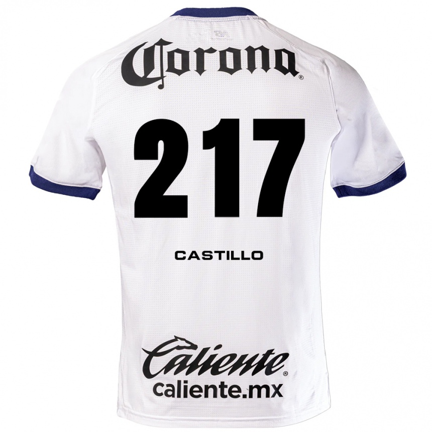 נשים כדורגל Klever Castillo #217 לבן כחול שחור הרחק ג'רזי 2026/27