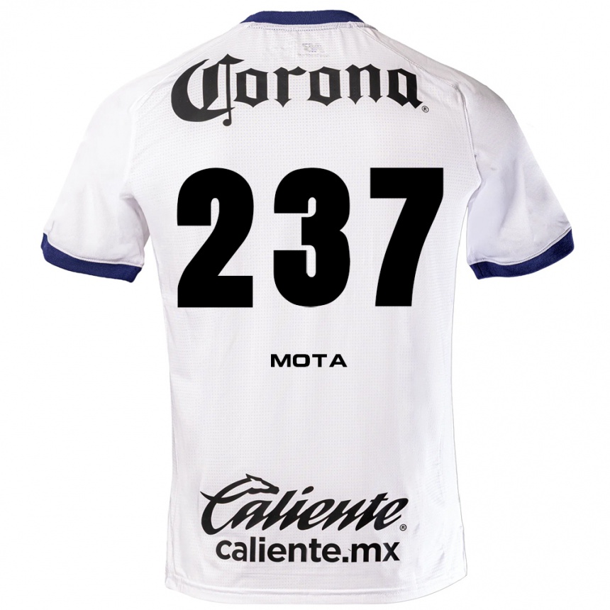 נשים כדורגל Diego Mota #237 לבן כחול שחור הרחק ג'רזי 2026/27