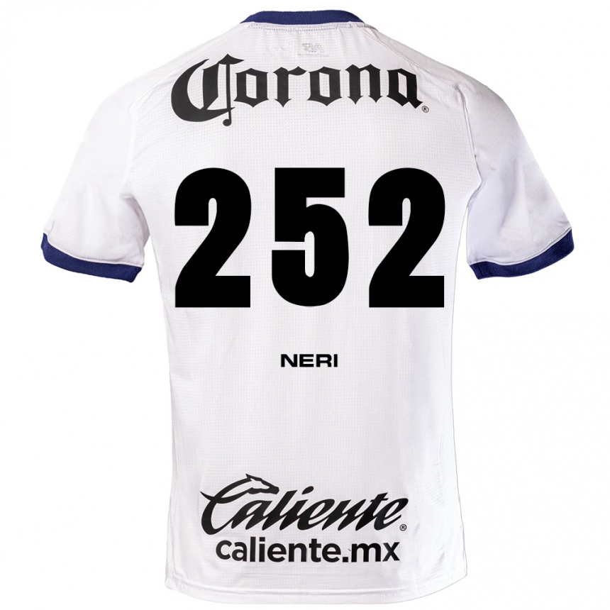 נשים כדורגל Luis Neri #252 לבן כחול שחור הרחק ג'רזי 2026/27