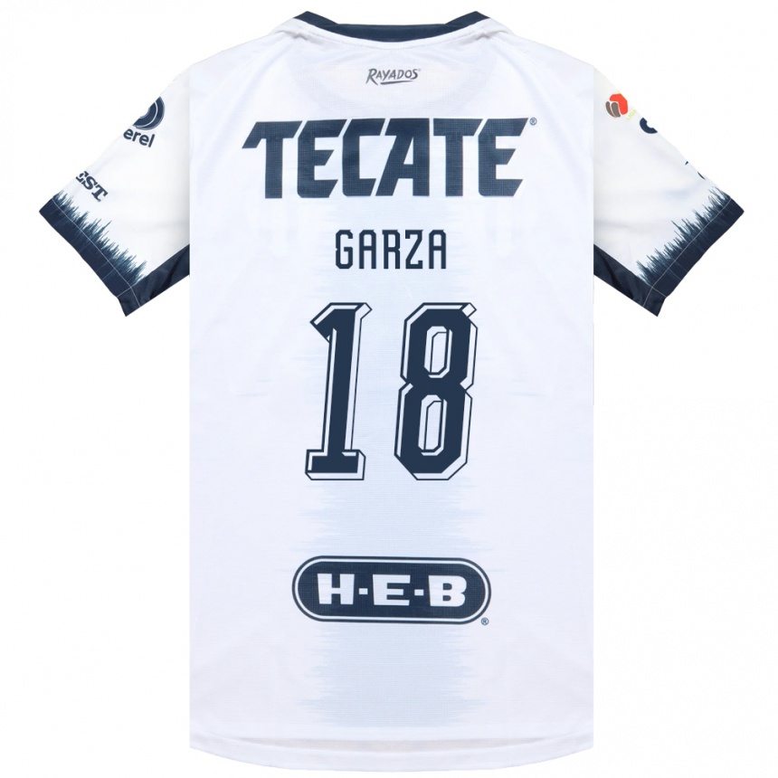 נשים כדורגל César Garza #18 לבן כחול דיו אדום הרחק ג'רזי 2026/27