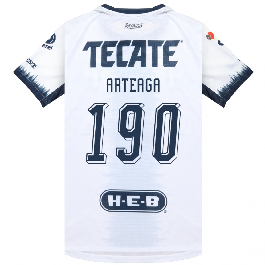 נשים כדורגל Diego Arteaga #190 לבן כחול דיו אדום הרחק ג'רזי 2026/27