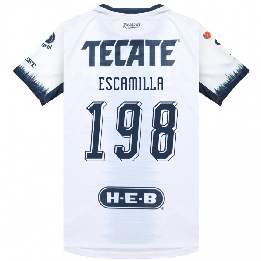 נשים כדורגל Diego Escamilla #198 לבן כחול דיו אדום הרחק ג'רזי 2026/27 נשים כדורגל Diego Escamilla #198 לבן כחול דיו אדום הרחק ג'רזי 2026/27