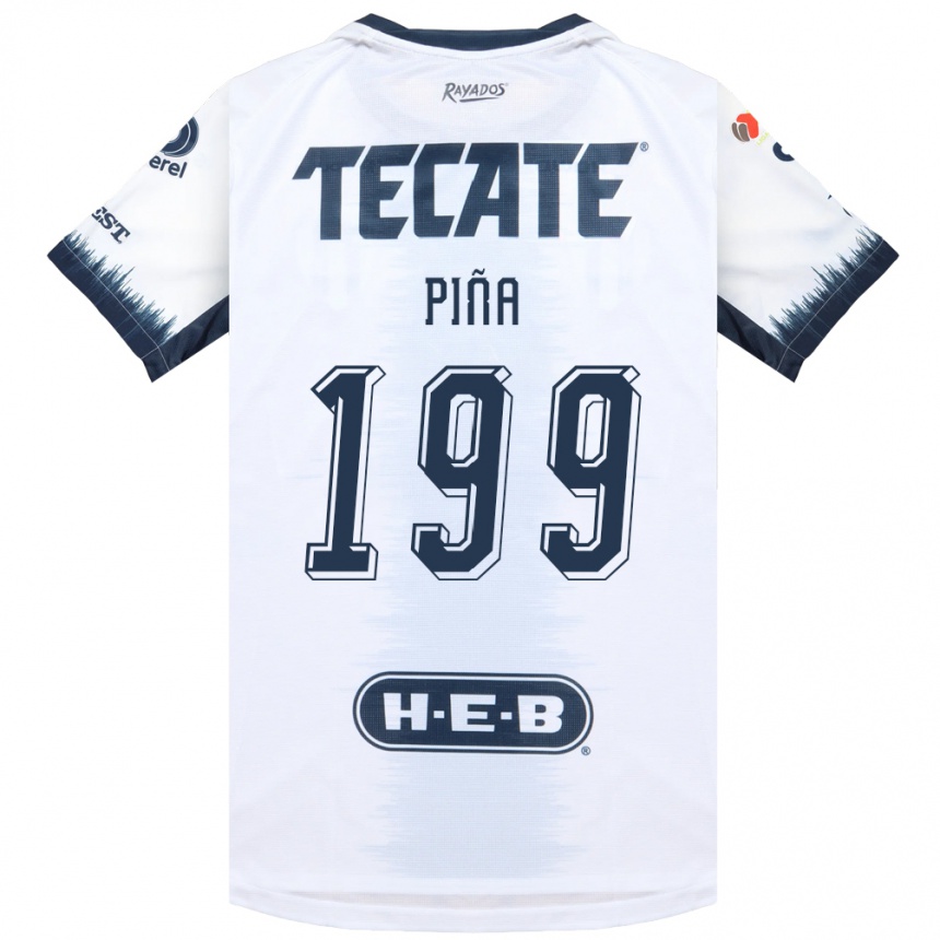 נשים כדורגל Ricardo Piña #199 לבן כחול דיו אדום הרחק ג'רזי 2026/27