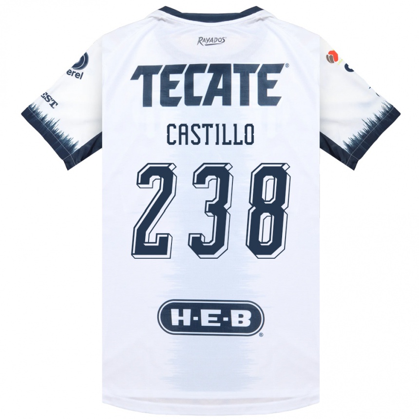 נשים כדורגל Juan Castillo #238 לבן כחול דיו אדום הרחק ג'רזי 2026/27
