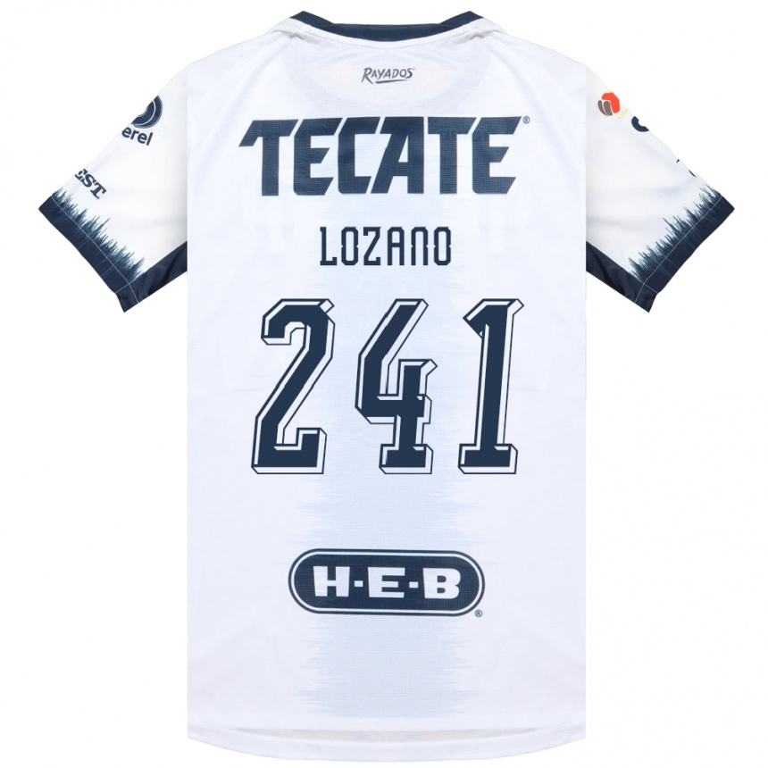 נשים כדורגל Ronald Lozano #241 לבן כחול דיו אדום הרחק ג'רזי 2026/27