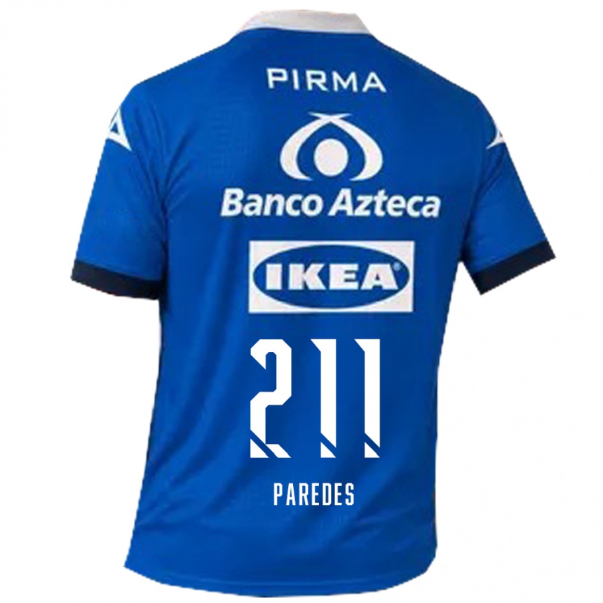 נשים כדורגל Iker Paredes #211 כחול לבן הרחק ג'רזי 2026/27