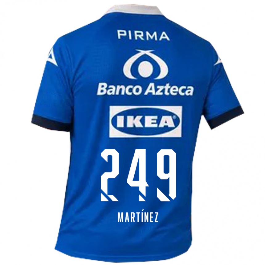 נשים כדורגל Juan Martínez #249 כחול לבן הרחק ג'רזי 2026/27