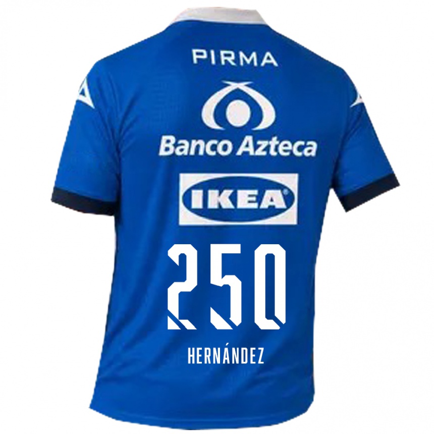 נשים כדורגל Arvin Hernández #250 כחול לבן הרחק ג'רזי 2026/27