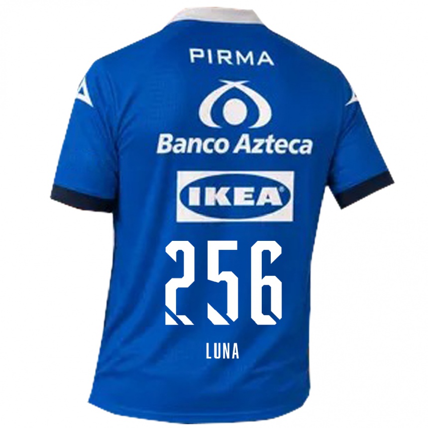 נשים כדורגל Ángel Luna #256 כחול לבן הרחק ג'רזי 2026/27