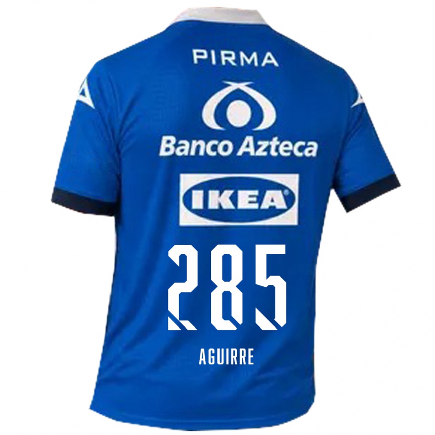 נשים כדורגל Juan Aguirre #285 כחול לבן הרחק ג'רזי 2026/27