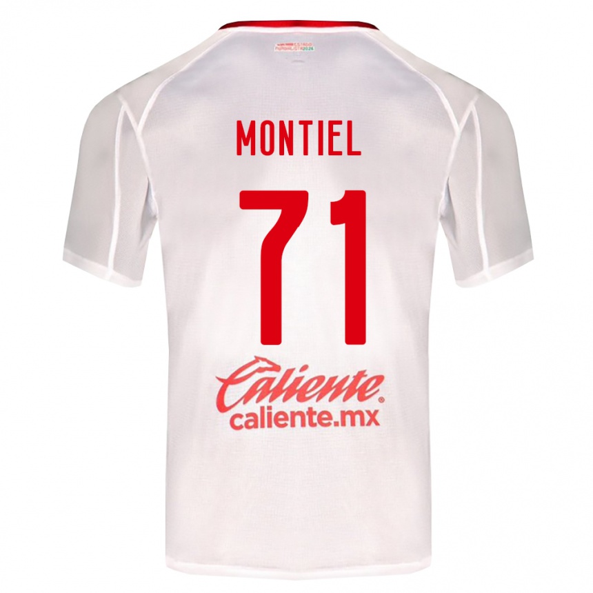 נשים כדורגל Erick Montiel #71 לבן ירוק אדום הרחק ג'רזי 2026/27