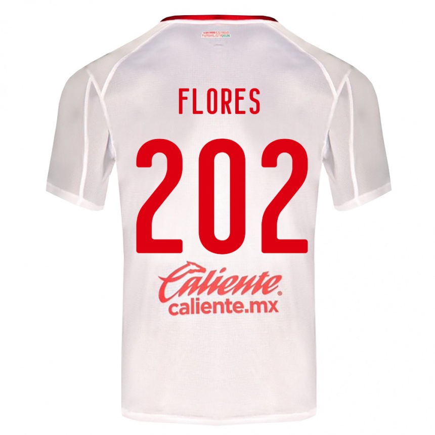 נשים כדורגל Daniel Flores #202 לבן ירוק אדום הרחק ג'רזי 2026/27