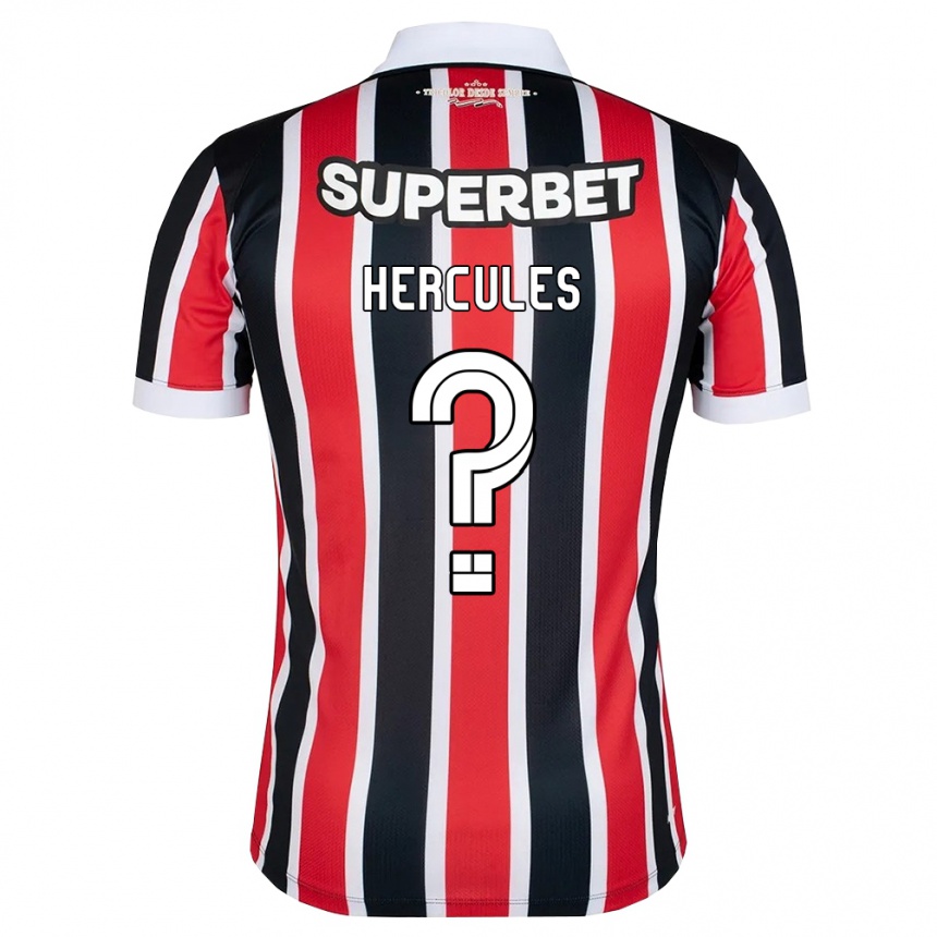 נשים כדורגל Hercules #0 אדום לבן שחור הרחק ג'רזי 2026/27