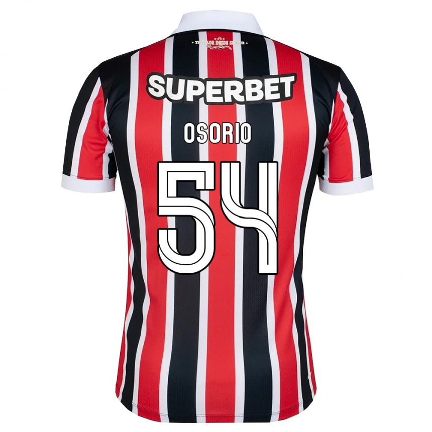 נשים כדורגל Luis Osorio #54 אדום לבן שחור הרחק ג'רזי 2026/27