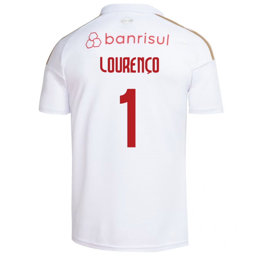 נשים כדורגל Arthur Lourenço #1 אדום לבן הרחק ג'רזי 2026/27