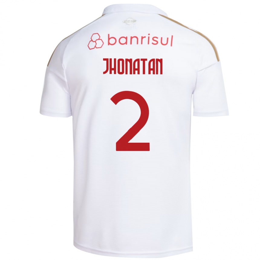 נשים כדורגל Jhonatan #2 אדום לבן הרחק ג'רזי 2026/27