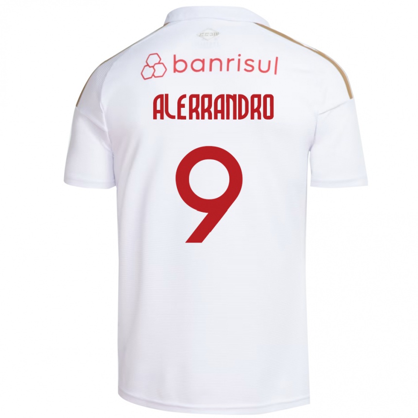 נשים כדורגל Alerrandro #9 אדום לבן הרחק ג'רזי 2026/27
