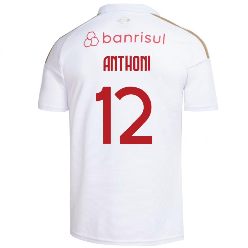 נשים כדורגל Anthoni #12 אדום לבן הרחק ג'רזי 2026/27