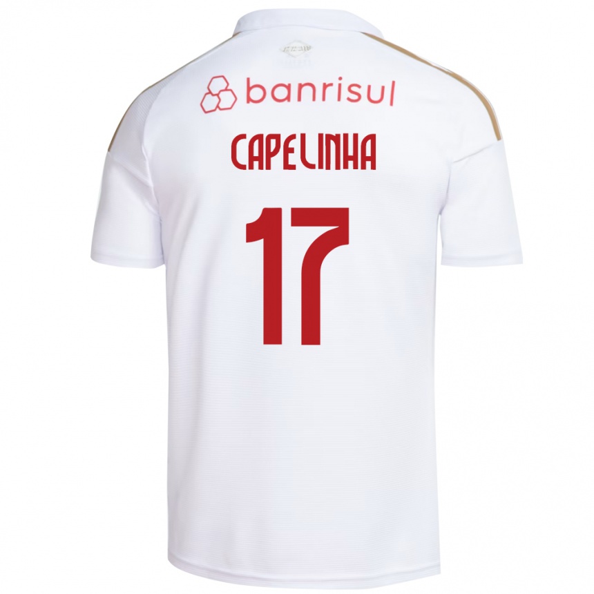 נשים כדורגל Capelinha #17 אדום לבן הרחק ג'רזי 2026/27
