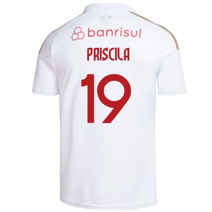נשים כדורגל Priscila #19 אדום לבן הרחק ג'רזי 2026/27