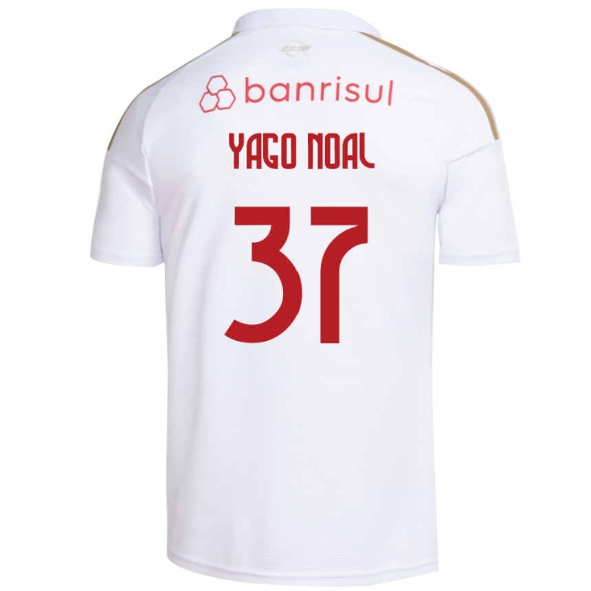 נשים כדורגל Yago Noal #37 אדום לבן הרחק ג'רזי 2026/27