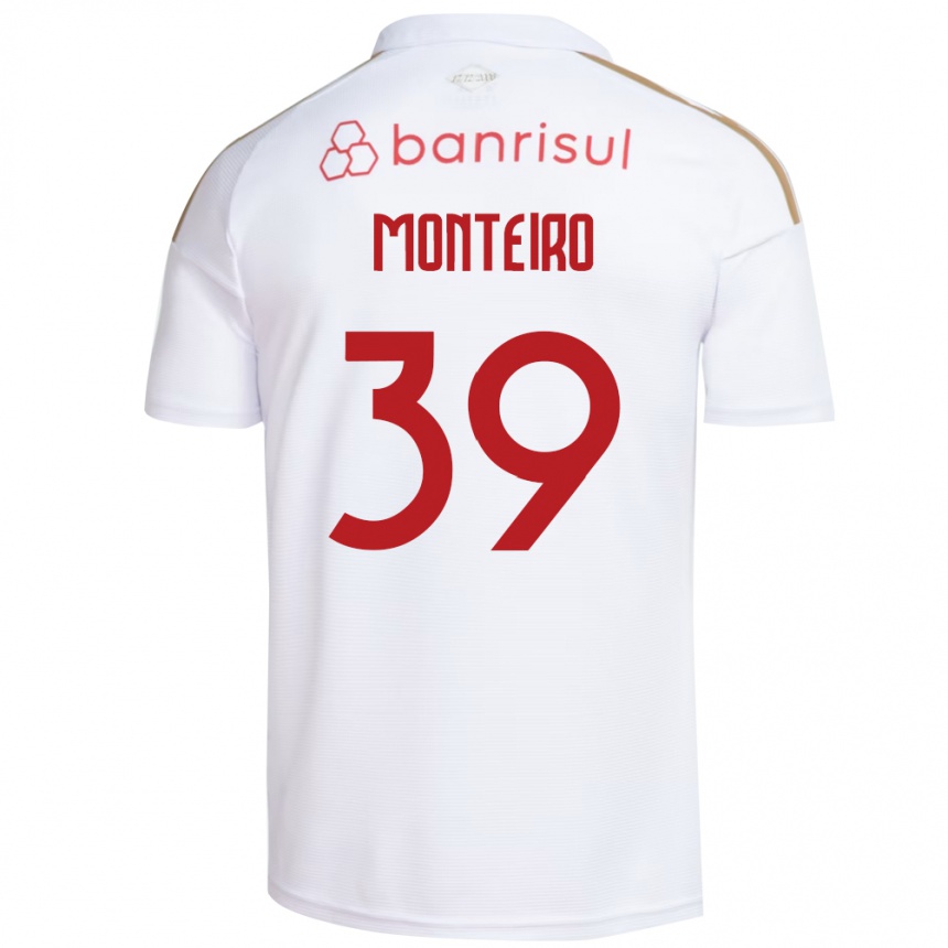 נשים כדורגל Letícia Monteiro #39 אדום לבן הרחק ג'רזי 2026/27