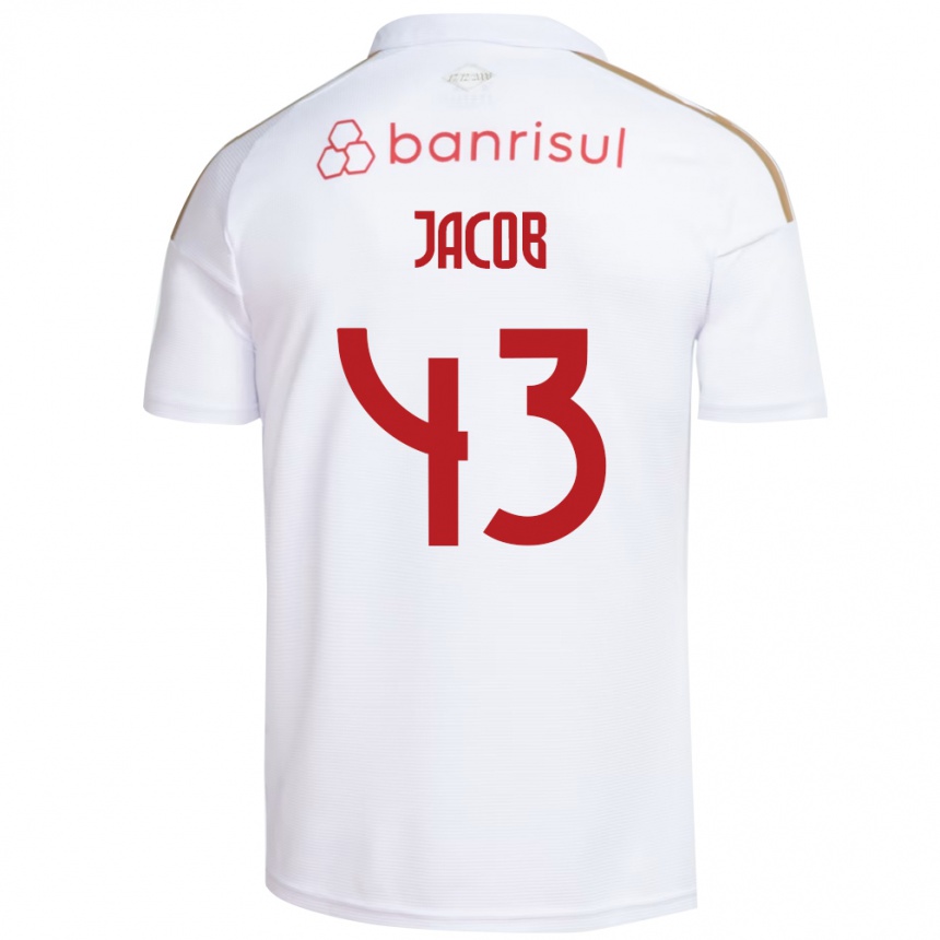 נשים כדורגל Bernardo Jacob #43 אדום לבן הרחק ג'רזי 2026/27