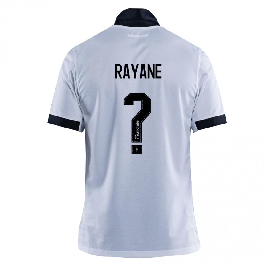 נשים כדורגל Rayane #0 שחור לבן הרחק ג'רזי 2026/27