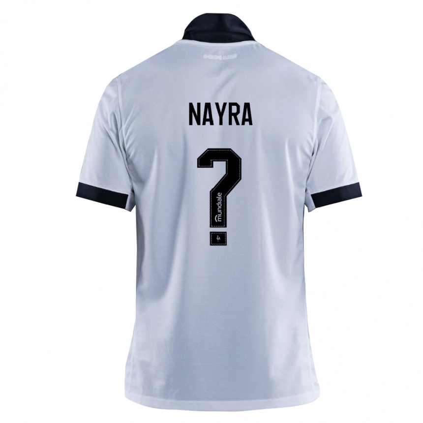 נשים כדורגל Nayra #0 שחור לבן הרחק ג'רזי 2026/27