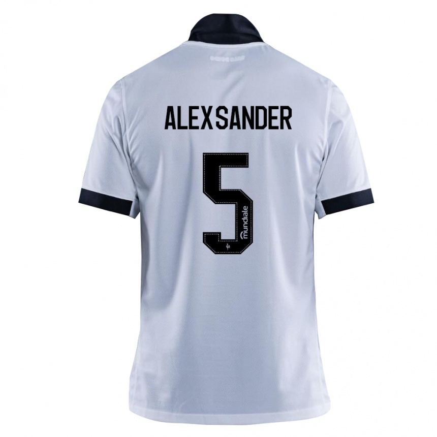 נשים כדורגל Alexsander #5 שחור לבן הרחק ג'רזי 2026/27