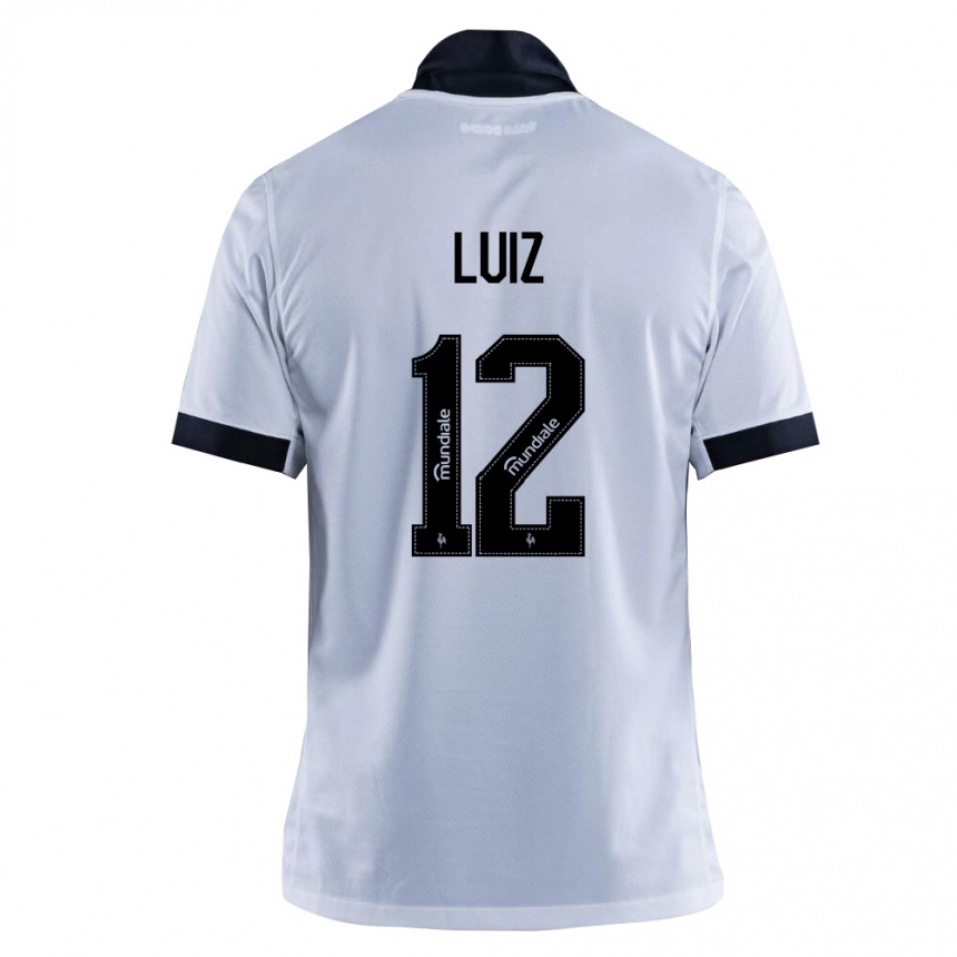 נשים כדורגל Estevan Luiz #12 שחור לבן הרחק ג'רזי 2026/27