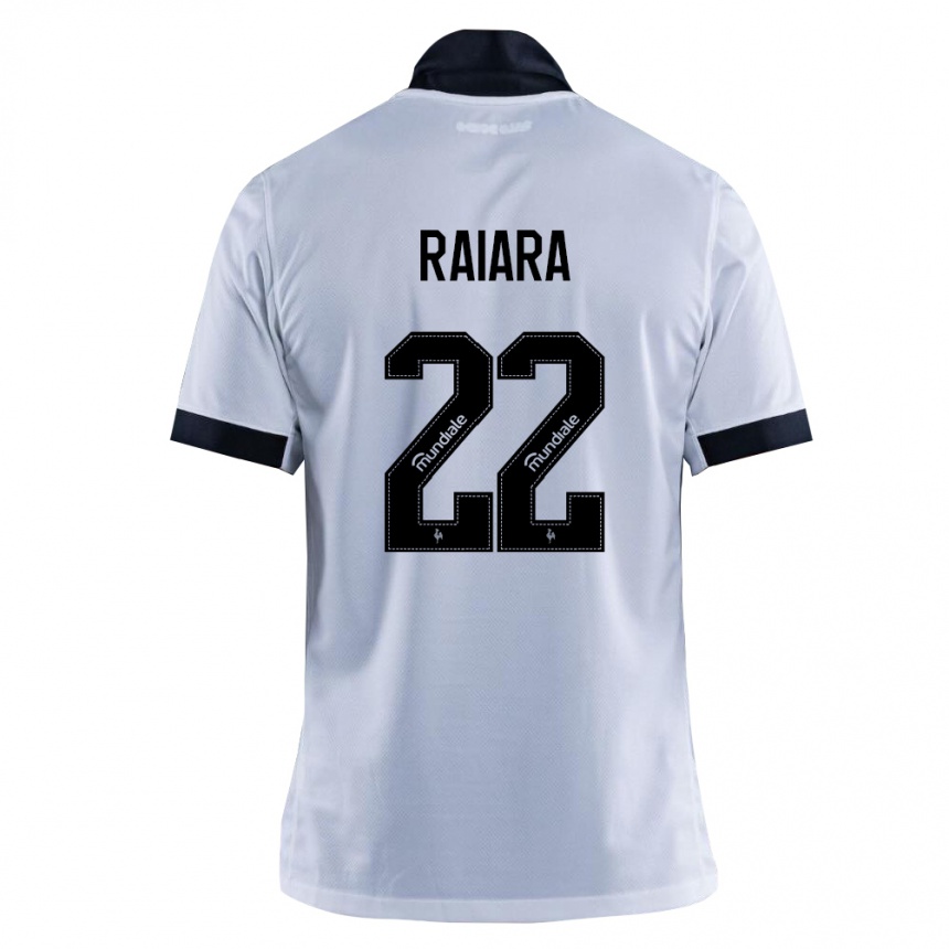 נשים כדורגל Raiara #22 שחור לבן הרחק ג'רזי 2026/27