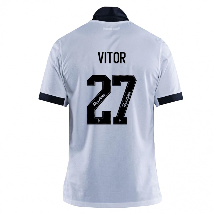 נשים כדורגל Paulo Vitor #27 שחור לבן הרחק ג'רזי 2026/27