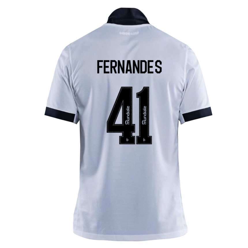 נשים כדורגל Murillo Fernandes #41 שחור לבן הרחק ג'רזי 2026/27