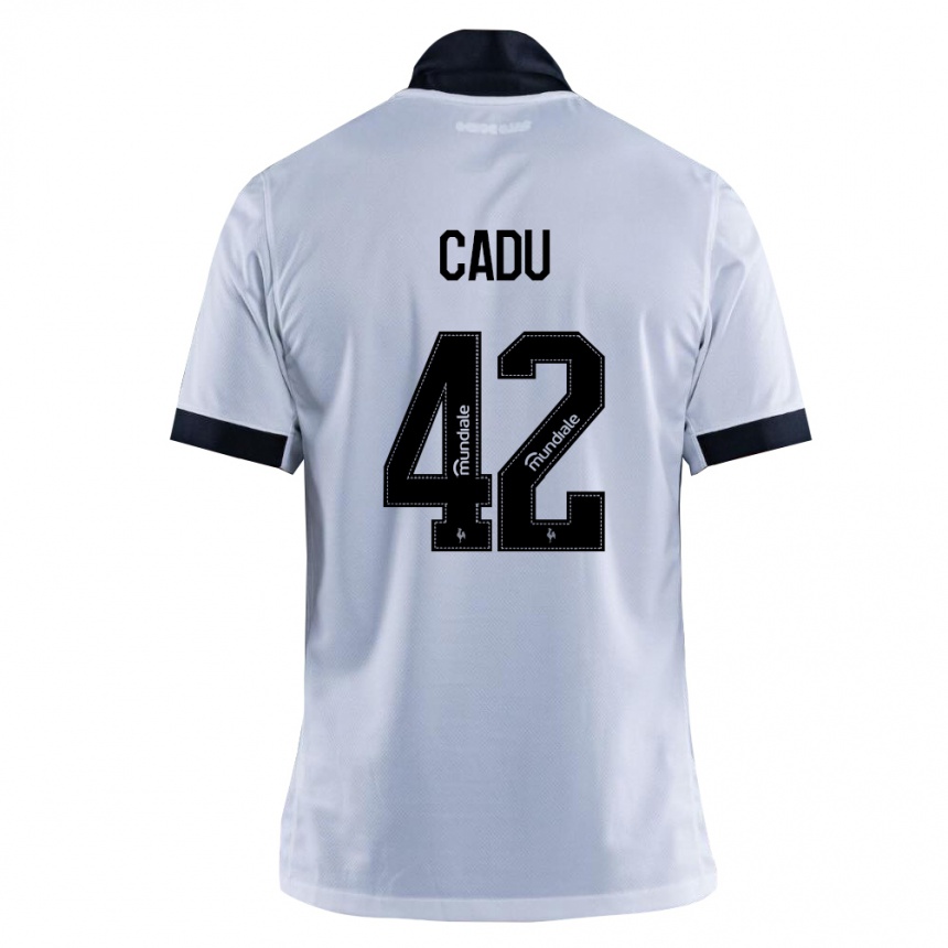 נשים כדורגל Cadu #42 שחור לבן הרחק ג'רזי 2026/27